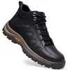 Sapatos masculinos Novo tênis Sapatos confortáveis para montanhismo Sapatos de inverno transfronteiriços Sapatos masculinos de couro com forro de lã Sapatos de cano alto Sapatos casuais