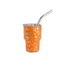 Taza mini de acero inoxidable de 3 oz para licores, taza de coche portátil, taza de café con pajilla de vacío para sublimación