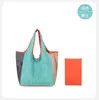 Bolsa Dobrável de Armazenamento Transfronteiriça Grande Capacidade Bolsa de Compras Impermeável Supermercado Sacola Tote Portátil Ecológica Bolsa de Tecido Moda Lancheira