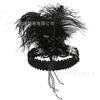 Diadema de Plumas Gatsby Años 20 Diadema de Despedida de Soltera Europea y Americana Banquete Fiesta Maquillaje Fiesta Accesorios para el Cabello Tocado