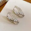 Pendientes Irregulares Geométricos de Aguja de Plata Transfronterizos Europeos y Americanos, de Moda y Versátiles, Lujo Ligero, Gama Alta, Accesorios Simples para Orejas