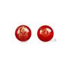 Ágata roja y negra natural de dos caras, ocho cuentas redondas sueltas de la deidad patrona del zodíaco, accesorios de Buda quemando, Xiangyun sánscrito