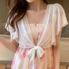 Chal pequeño de gasa de verano para mujer, falda lencero, capa, chaleco pequeño, cárdigan protector solar, blusa de hadas, abrigo fino