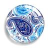Padrão de Porcelana Azul e Branca Gema do Tempo Cristal Vidro Ímã de Geladeira Chaveiro Brincos Suporte de Celular Joias