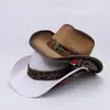 Moda Retro Nuevo Color Sólido Simple Versátil Estilo Occidental Sombrero de Vaquero Estilo Étnico Decorativo Sombrero de Sol para Montar
