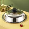 Tampa de panela de aço inoxidável Anti-crack Combinação Tampa Pan Wok Tampa de Pote de Vidro Temperado Universal Steamer Tampa de Vidro