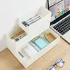 Caixa Organizadora de Plástico Estilo Japonês com Divisórias para Gaveta de Canto, Cosméticos, Armazenamento de Utensílios de Cozinha, Empilhável e Combinável