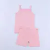 Roupas Infantis Transfronteiriças, Conjunto de Duas Peças de Colete Esportivo Infantil e Shorts de Dança de Verão Leve e Respirável Roupas de Balé