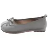 Zapatos de mujer estilo hada con lazo y punta redonda, novedad otoño 2026 versión coreana, mocasines planos de suela blanda poco profundos para mujer