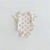 Roupas de Bebê para Meninas, Estilo Primavera e Verão, Macacão, Macacão de Alça 100% Algodão Classe A para Bebês, Macacão Triângulo para Passeio de Recém-nascidos