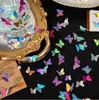 Papel de Material Retro Story Serie Sombra de Mariposa Decoración de Diario Mariposa Láser Material para Collage 40 Hojas 4 Diseños