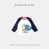 Ropa Infantil Dudu Camiseta de Algodón Puro para Niños Nuevo Estilo Otoño Camiseta Básica para Niños Atuendo de Otoño Top para Niñas Ropa para Bebés