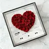 Caja de Flores Eternas Acrílica Love Cd Rosa Flor Real Regalo de Cumpleaños Premium Ramo que Aman las Niñas Caja de Regalo de Navidad