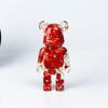 Comercio exterior grava de cristal natural oso violento decoración de escritorio artesanías de resina bearbrick150
