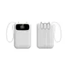 Carregador Portátil Certificado 3C com Carregamento Super Rápido, Cabo Embutido, Fonte de Alimentação Portátil de 20000 mAh, Personalização Transfronteiriça Kc
