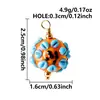 Colar com pingente de vidro irregular de contas coloridas estilo Ins, acessório de chaveiro, acessórios de joias DIY de aço inoxidável