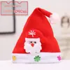 Gorros de Papá Noel Navideños para Adultos y Niños - Estilos de Dibujos Animados con Luz/Cuernos/Bordados/Felpa para Disfraz de Fiesta Navideña