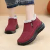 Sola macia de poliuretano Novo estilo de inverno Aveludado espesso Quente Sapatos de tecido Old Beijing Velhos Sapatos para mulheres Leves Antiderrapantes Sapatos para mães