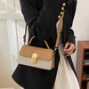 Bolso Pequeño de Moda Retro 2026 Otoño e Invierno Nuevo Estilo Color Puro Moderno Casual Bolso de Hombro Ropa de Trabajo Elegante Bolso Pequeño Baguette