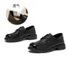Mocassins de Solado de Espuma para Usar de Duas Formas para Mulheres 2026 Nova Coleção de Primavera Sapatos Únicos com Salto Grosso Versáteis Sapatos Pequenos de Couro Mocassins de Couro Genuíno Femininos