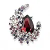 Broche de lua de cristal estilo europeu e americano para mulheres, acessório de suéter para outono e inverno, broche versátil e elegante, broche simples e único