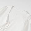 Roupas europeias e americanas 2024 Novo estilo de verão Solto Casual Versátil Cor pura Decote em V Cardigan com cadarço e top fino