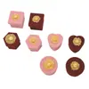 Cajas de Embalaje de Joyería de Alta Gama al por Mayor Transfronterizas en Stock, Anillos, con Forma de Corazón, Octagonales, Redondas, Embalaje de Terciopelo para Joyería