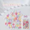 Paquete de 100 Adornos para Uñas Resina Color Macarrón Plano Lazo Lazo Adorno para Uñas Dopamina