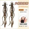 Peluca para Mujer con Pinza de Garra, Moño, Listones, Cola de Caballo, Cabello Trenzado, Clip para Cabello Trenza Retorcida, Cola de Caballo en la Parte Posterior de la Cabeza