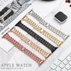 Adequado para Iwatch11 Geração 10/987 Pulseira de Metal Cravejada de Diamantes Quadrados
