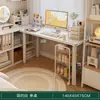 Quarto Principal de Meninas Mesa e Penteadeira Dois em Um 2024 Novo Estilo Creme Luxo Acessível Casa de Aluguel de Alto Padrão