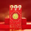 2027 Año de la Oveja Moneda de Oro Propicia Atracción de Riqueza Tarjeta de Dinero Bolsa de Terciopelo Paquete de Sobre Rojo Moneda Conmemorativa de Pan de Oro Regalo de Año Nuevo