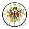 Reloj de Pared Creativo Estilo Chino Dios de la Riqueza Sensuo para Sala de Estar y Comedor del Hogar, Reloj de Pared Decorativo Silencioso