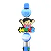 Comercio Electrónico Transfronterizo Corazón Cálido Autismo Accesorios para Bolígrafos de Perlas Dibujos Animados Goma Suave de PVC Perlas al por Mayor en Stock Perlas Sueltas