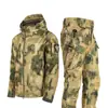 Traje Táctico Impermeable Set de Chaqueta Camuflaje Ruso Piel de Tiburón con Forro Polar Ruinas Transfronterizas