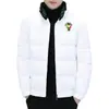 Nueva Chaqueta de Algodón Grueso de Forro Polar Cálido de Invierno 2025 para Hombre, Elegante Abrigo de Algodón Bordado con Cuello Alto