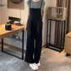 Estilo Nuevo de Verano Lujo Ligero Moda Femenina Overol Adelgazante Conjunto de Dos Piezas con Top Camiseta Rayada de Manga Corta