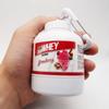 Caixa para Pó de Proteína Portátil Funil Dispensador de Pó de Proteína Garrafa para Transportar Suplemento Fitness Pó para Construção Muscular Shaker Esportivo