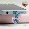 Protetor de Porta de Carregamento Fofo Tema Água-Viva para Celulares Android e iPhone com Conector 2D Design de Desenho Animado