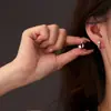 Aretes con Diseño de Nicho y Acabado de Alta Gama, Aretes Tachonados de Diamantes, Aros para Orejas, Pinzas para Orejas, Aretes Incrustados de Diamantes, Accesorios para Orejas de Mujer