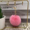 Llavero colgante de bola de peluche de 8 cm de imitación de piel de conejo Rex, accesorios de joyería para ropa y equipaje transfronterizos