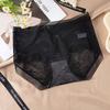 Ropa Interior Sexy para Mujer Talla Grande Jacquard Delgada Malla para Mujer Sin Marcas Algodón de Seda de Morera Calzones Cortos de Hada Transpirables para Verano