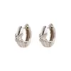 Diseño Simple y Personalizado, Pendientes Irregulares Geométricos en Forma de U Dorados con Cruces de Circonita para Mujer, Pendientes de Lujo Ligero y de Alta Gama