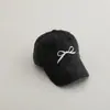 Gorra de Béisbol para Niña Estilo Retro Japonés y Coreano Moda Bordada con Lazo Sombrero Protector Solar Gorra de Algodón Lavado de Comercio Exterior