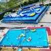 Soporte Móvil Grande Piscina Sitio de Construcción de Piscinas Ingeniería Piscina de Almacenamiento de Agua Equipo de Tratamiento de Aguas Residuales Fabricante de Parques Acuáticos