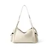 Bolso cruzado casual estilo coreano para mujer, bolso de hombro simple, de gran capacidad para el trabajo, cuero genuino, modelo nuevo con sensación de alta gama, bolso de axila