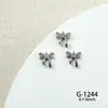 Nueva Joyería para Uñas con Lazo de Zirconia Joyería para Uñas con Lazo de Zirconio de Alta Gama Textura Lujo Ligero Francés Tridimensional