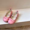 Zapatos Infantiles Franceses Estilo Tweed con Lazo Zapatos de Cuero para Niñas Pequeñas Suela Suave Boca Poco Profunda Zapatos de Princesa para Niños Zapatos Planos para Bebé