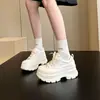Novedad Primavera y Otoño 2026 Zapatos de Plataforma Versátiles de Moda para Mujer, Estilo Británico Casual, Suela Gruesa Ligera de 6 cm