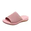 Sandalias de estación independiente 2022 primavera y verano nuevas de punto con plataforma 36-43 talla grande chanclas planas para mujer Venta al por mayor